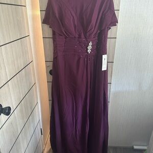 Elegant MaroonEvening Gown